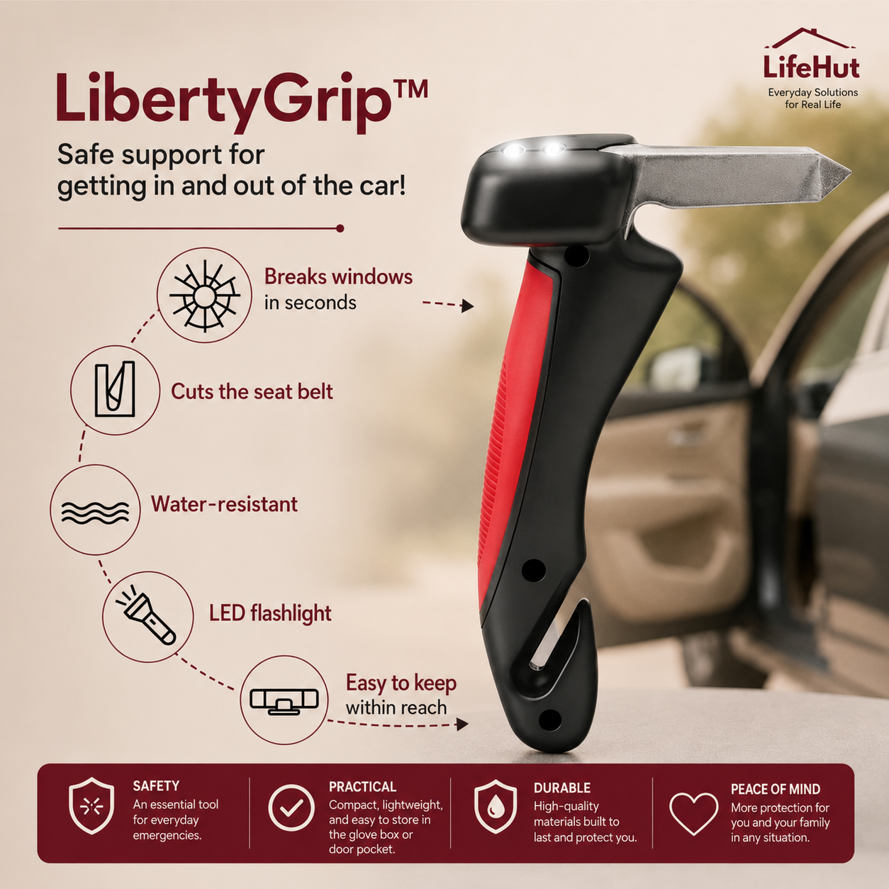LibertyGrip™ | Heavy-Duty Auto Mobility Assist